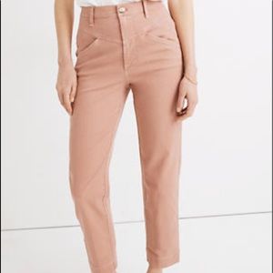 Madewell Yoke Edition tapered pants size 32 in dusty mauve